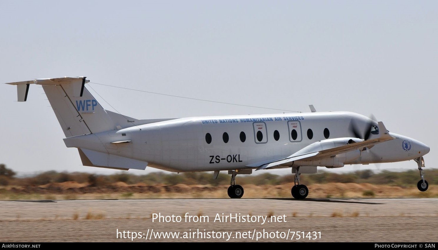 Aircraft Photo of ZS-OKL | Beech 1900D | United Nations World Food Programme - WFP | AirHistory.net #751431