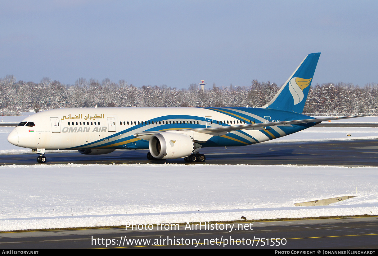 Aircraft Photo of A4O-SB | Boeing 787-8 Dreamliner | Oman Air | AirHistory.net #751550