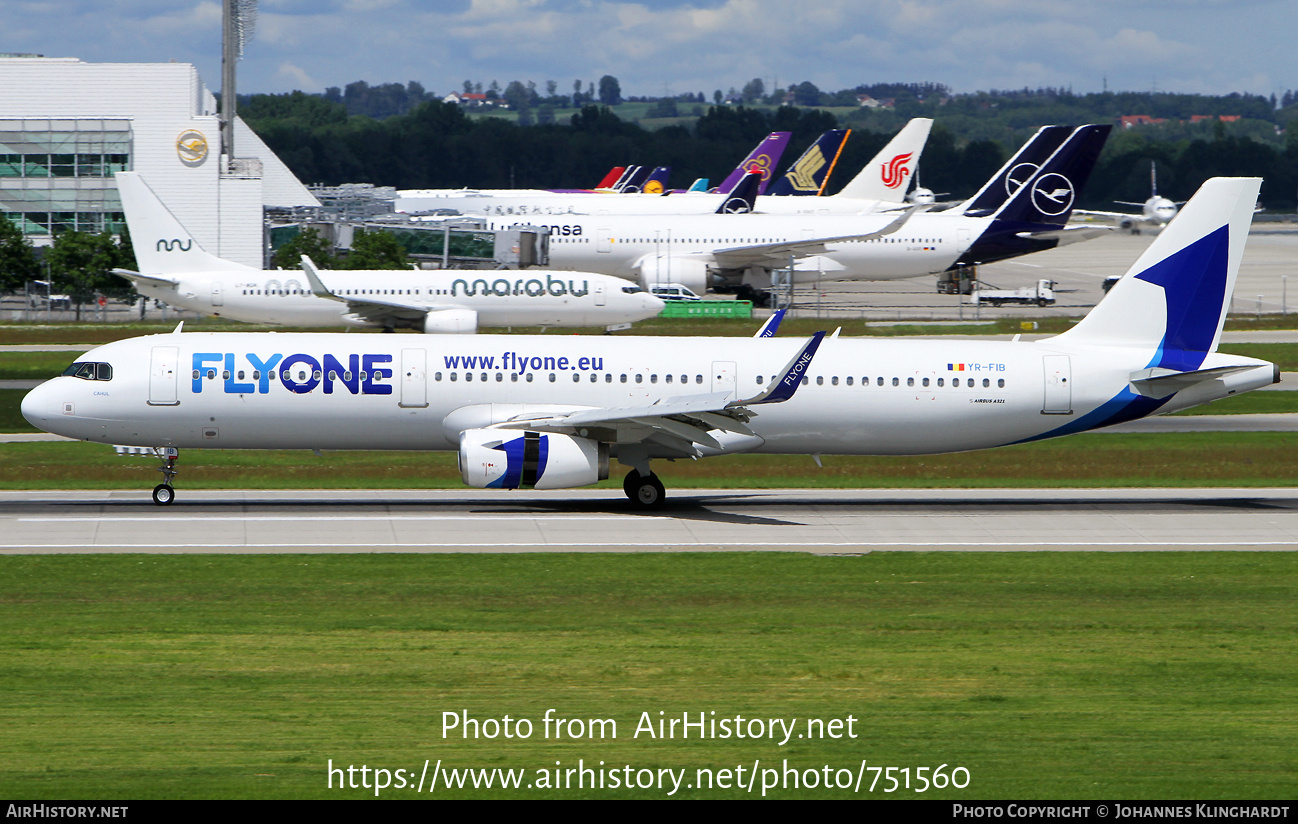 Aircraft Photo of YR-FIB | Airbus A321-231(SL) | FlyOne | AirHistory.net #751560