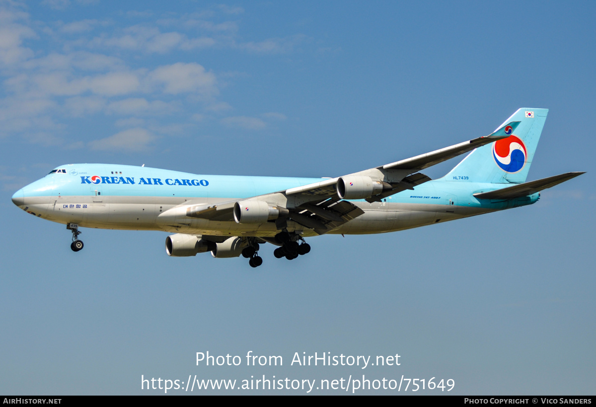 Aircraft Photo of HL7439 | Boeing 747-4B5F/ER/SCD | Korean Air Cargo | AirHistory.net #751649