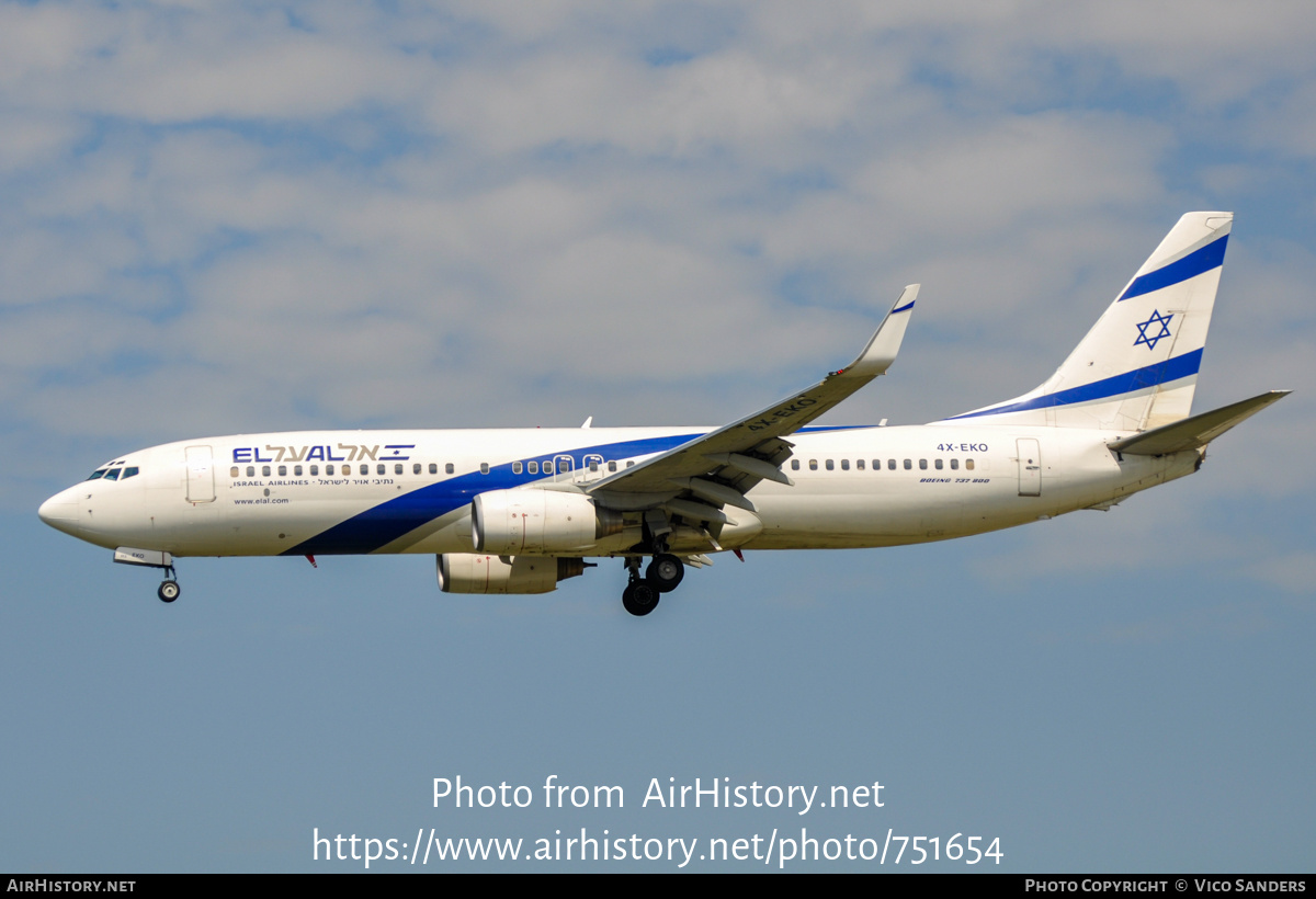 Aircraft Photo of 4X-EKO | Boeing 737-86Q | El Al Israel Airlines | AirHistory.net #751654