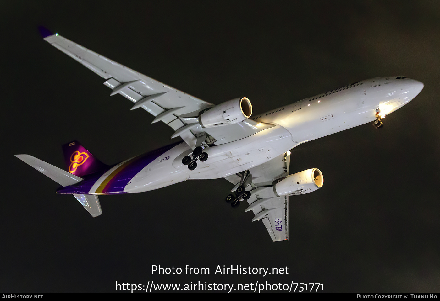 Aircraft Photo of HS-TEP | Airbus A330-343 | Thai Airways International | AirHistory.net #751771