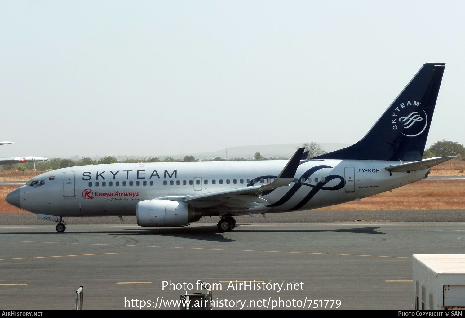 Aircraft Photo of 5Y-KQH | Boeing 737-7U8 | Kenya Airways | AirHistory.net #751779