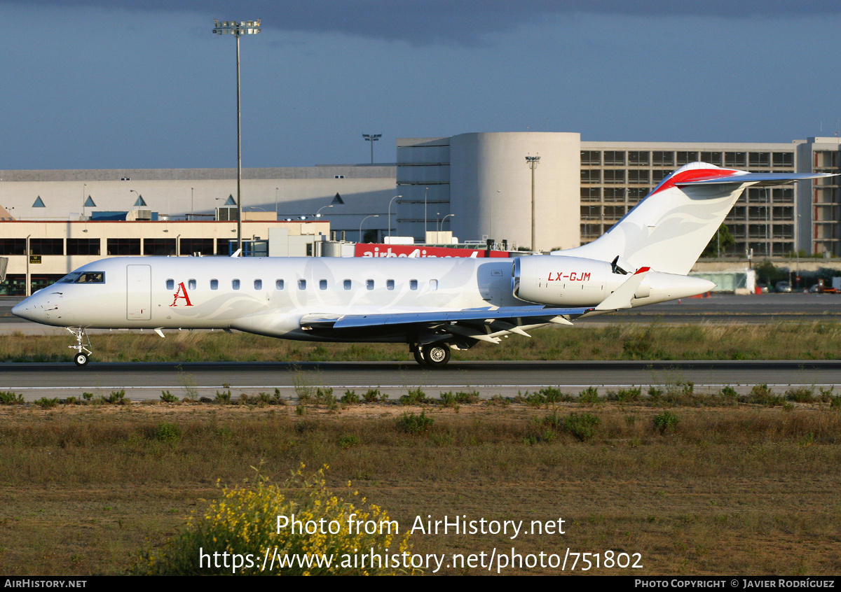 Aircraft Photo of LX-GJM | Bombardier Global Express (BD-700-1A10) | AirHistory.net #751802