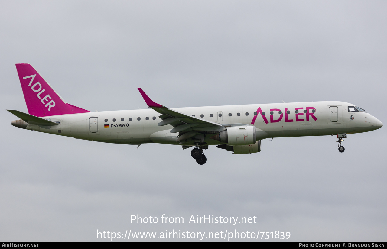 Aircraft Photo of D-AMWO | Embraer 190AR (ERJ-190-100IGW) | German Airways | AirHistory.net #751839