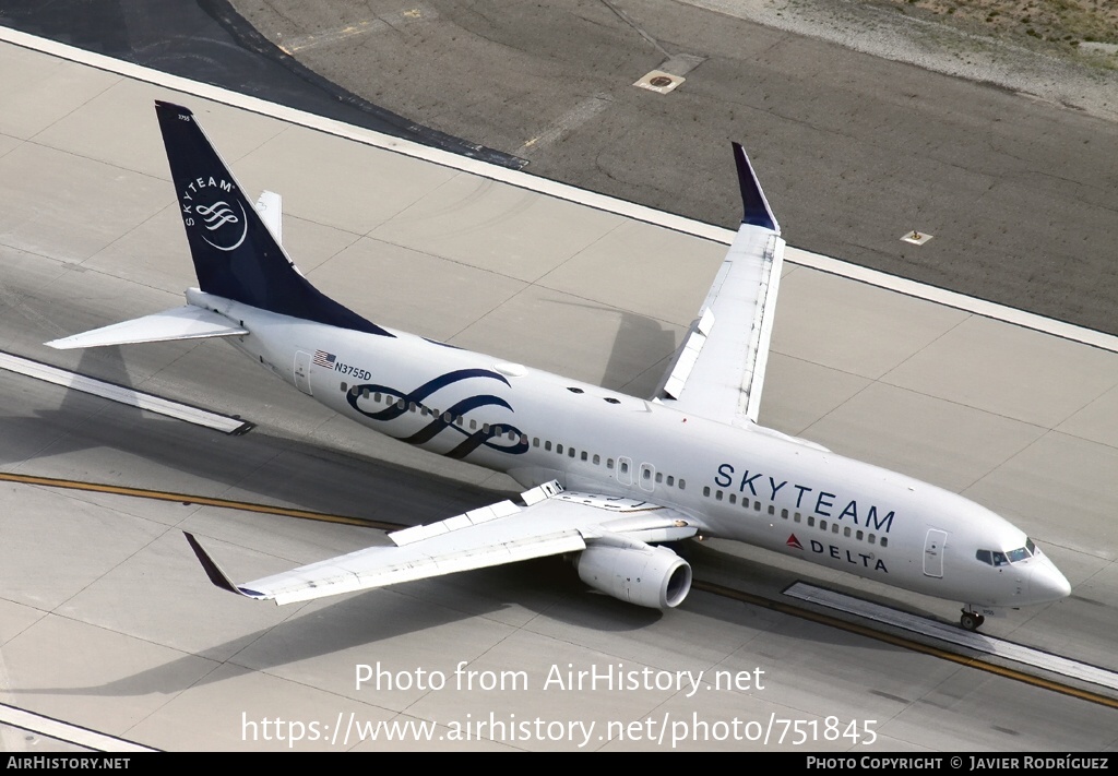 Aircraft Photo of N3755D | Boeing 737-832 | Delta Air Lines | AirHistory.net #751845