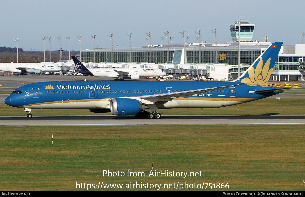 Aircraft Photo of VN-A861 | Boeing 787-9 Dreamliner | Vietnam Airlines | AirHistory.net #751866