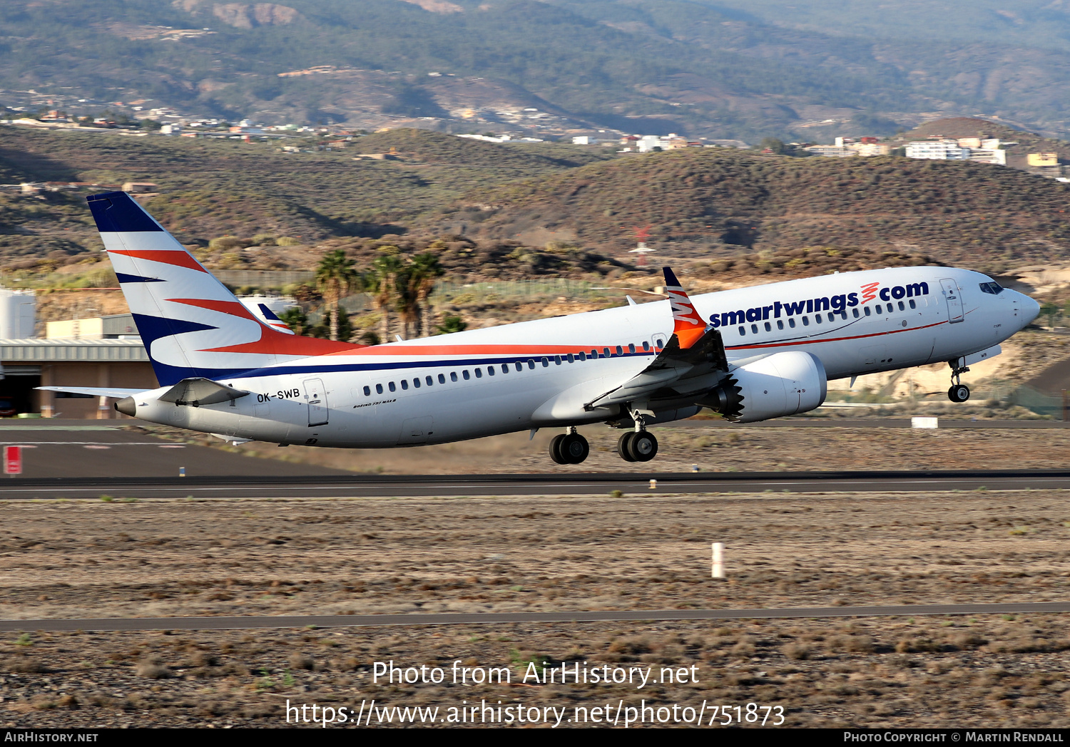 Aircraft Photo of OK-SWB | Boeing 737-8 Max 8 | Smartwings | AirHistory.net #751873