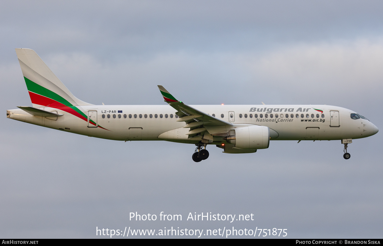 Aircraft Photo of LZ-PAR | Airbus A220-371 (BD-500-1A11) | Bulgaria Air | AirHistory.net #751875