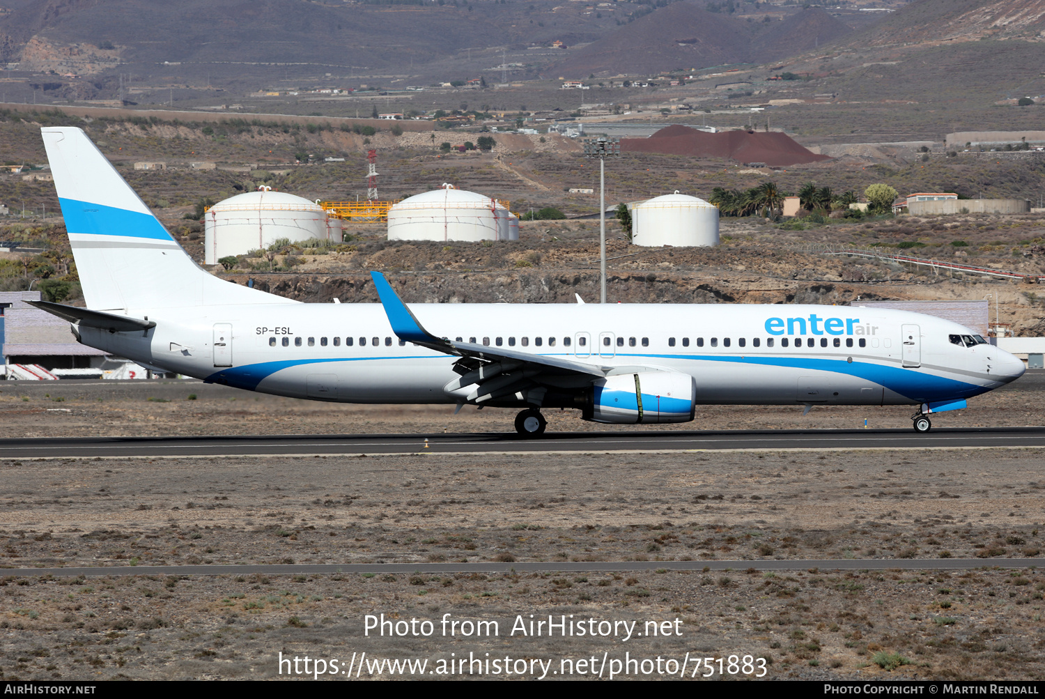 Aircraft Photo of SP-ESL | Boeing 737-86N | Enter Air | AirHistory.net #751883