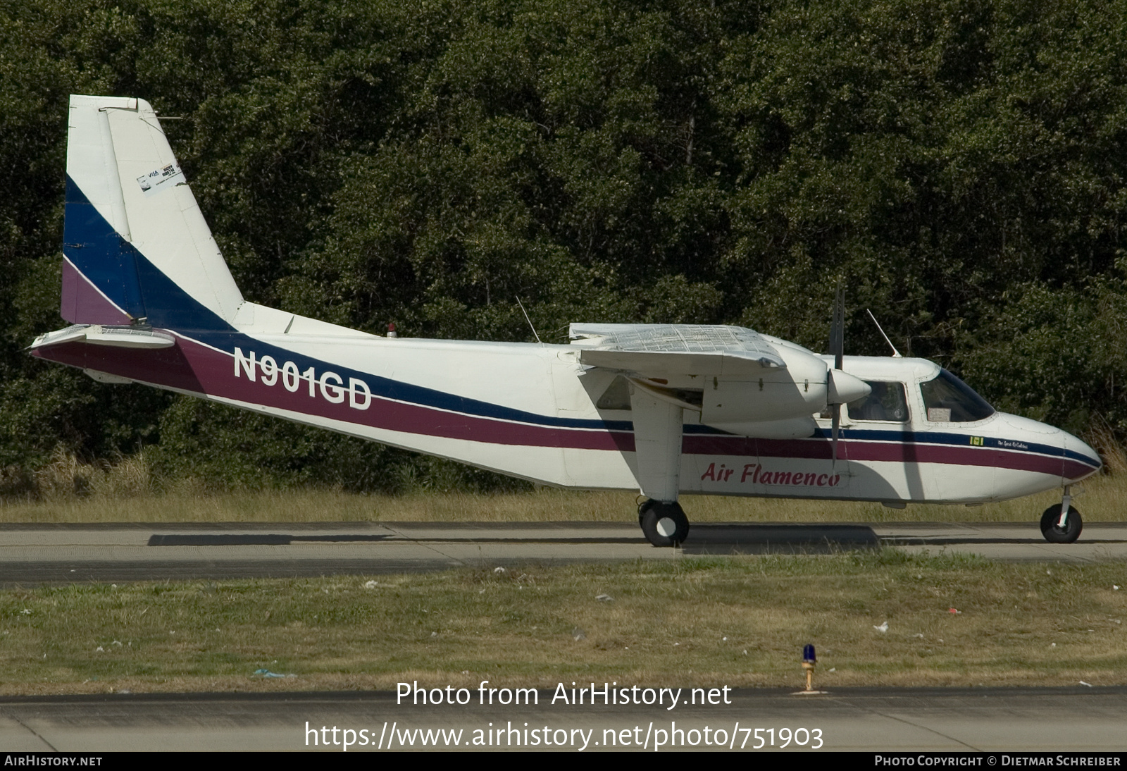 Aircraft Photo of N901GD | Britten-Norman BN-2A-8 Islander | Air Flamenco | AirHistory.net #751903