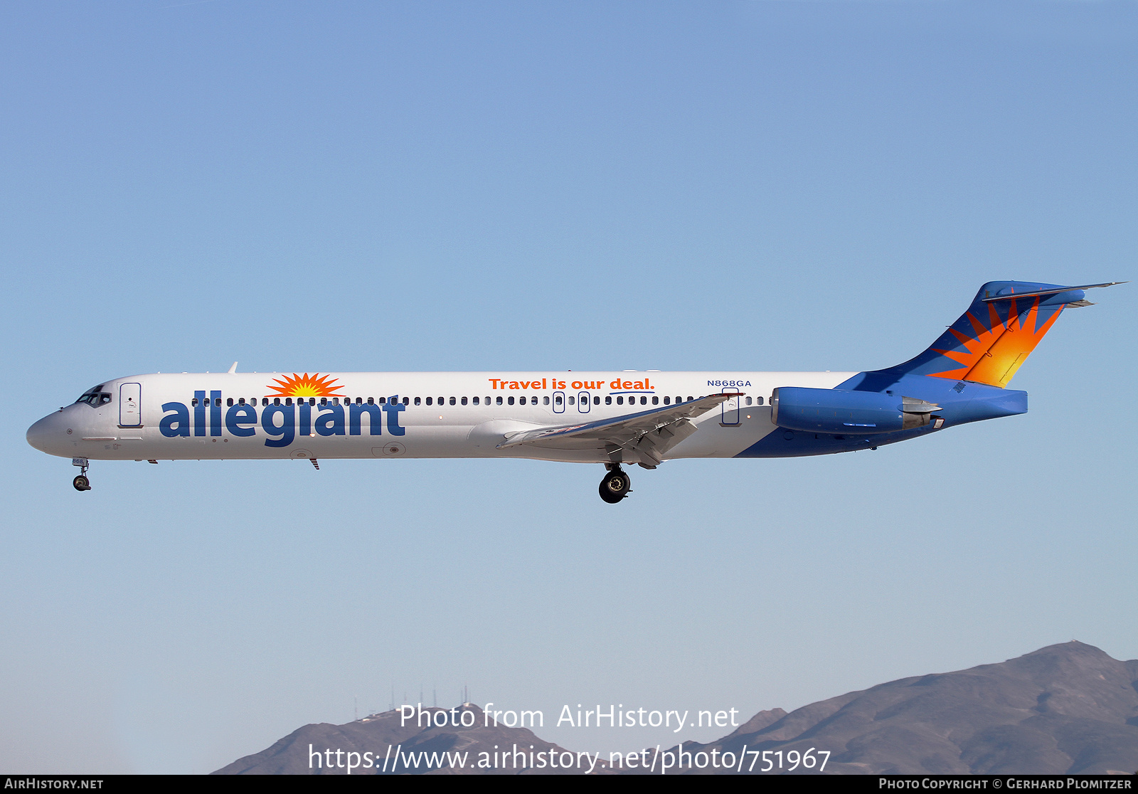 Aircraft Photo of N868GA | McDonnell Douglas MD-83 (DC-9-83) | Allegiant Air | AirHistory.net #751967