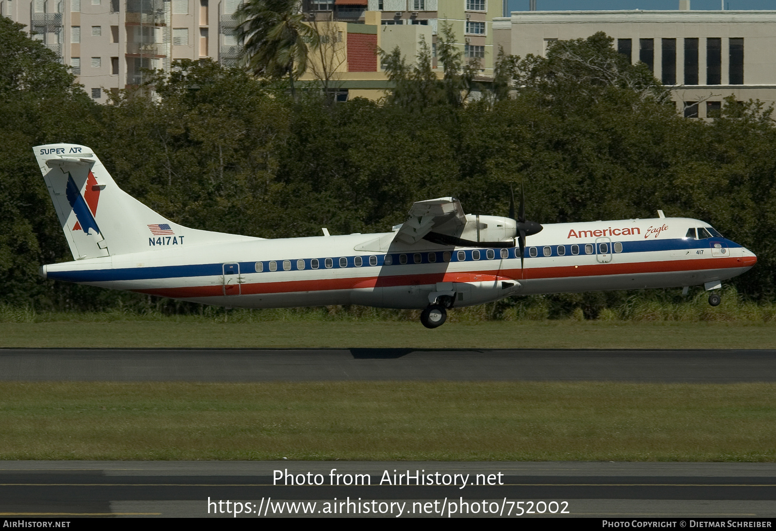 Aircraft Photo of N417AT | ATR ATR-72-212 | American Eagle | AirHistory.net #752002