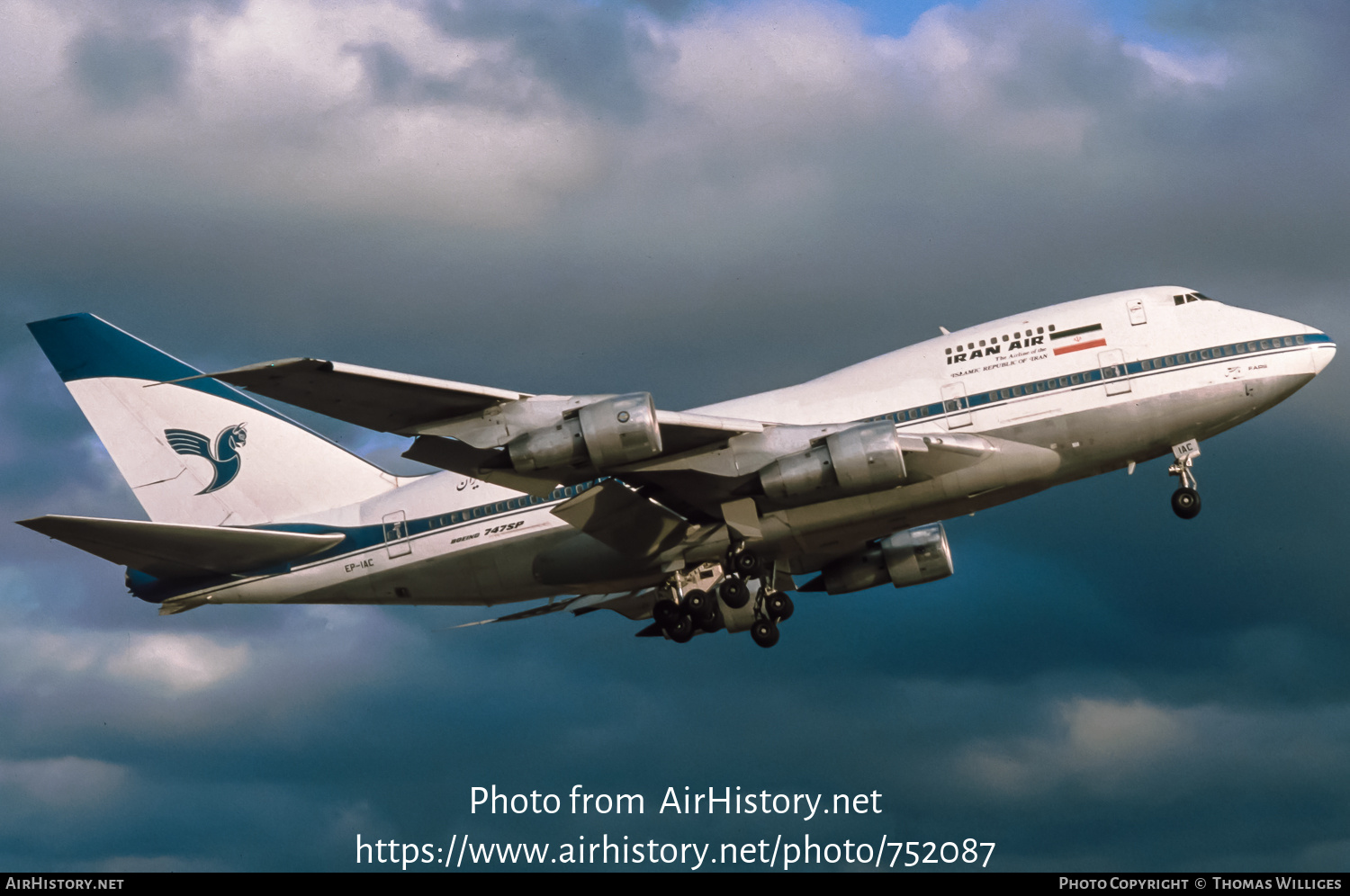 Aircraft Photo of EP-IAC | Boeing 747SP-86 | Iran Air | AirHistory.net #752087