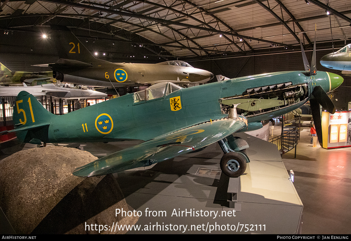 Aircraft Photo of 31051 / PM627 | Supermarine 389 Spitfire PR19 | Sweden - Air Force | AirHistory.net #752111