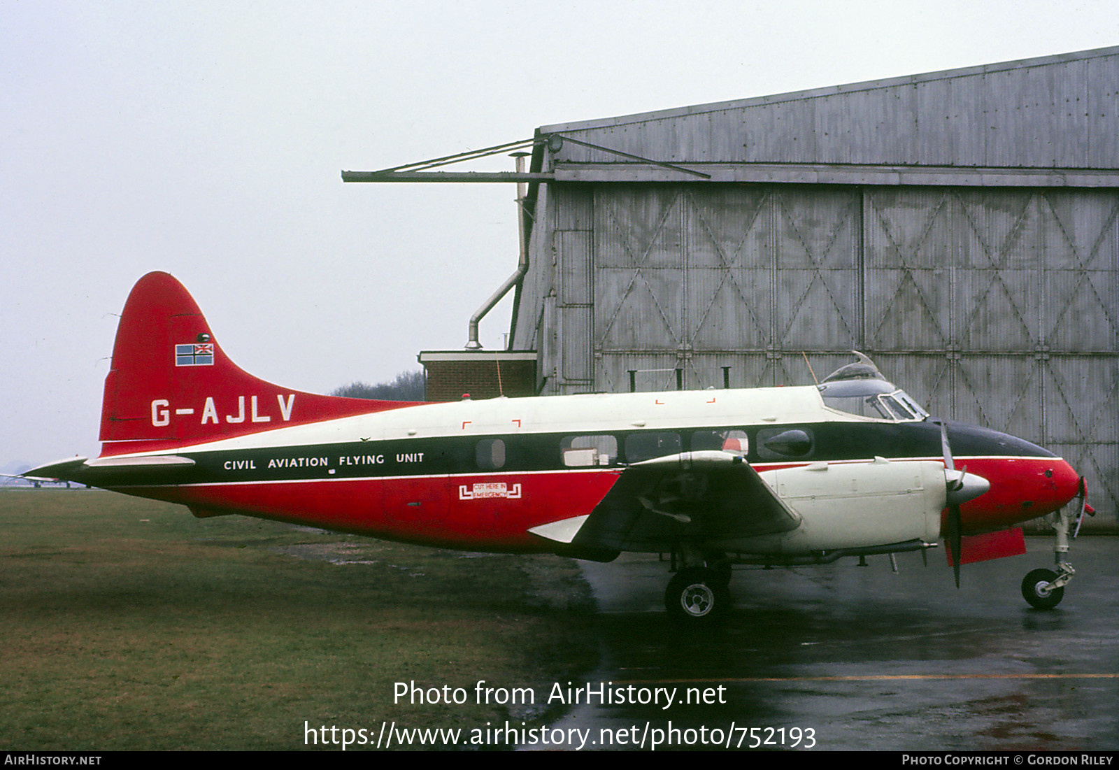 Aircraft Photo of G-AJLV | De Havilland D.H. 104 Dove 6 | Civil Aviation Flying Unit | AirHistory.net #752193