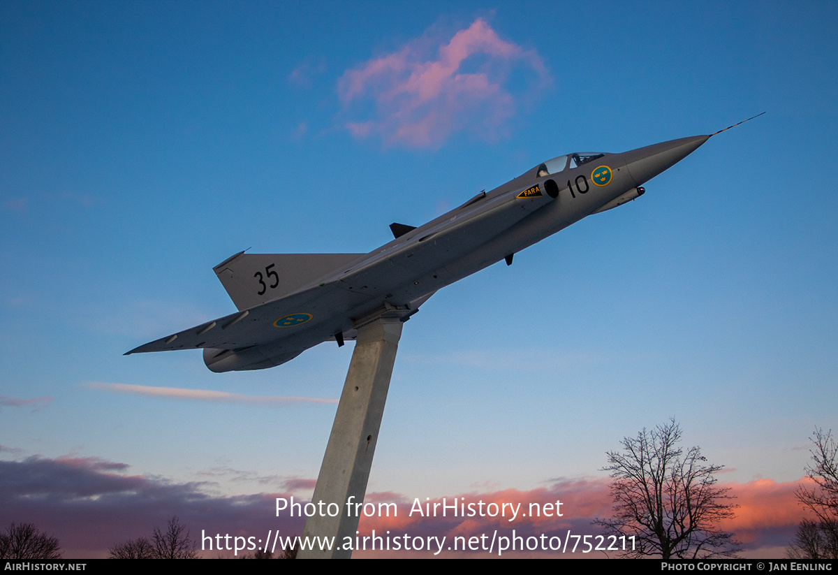 Aircraft Photo of 35550 | Saab J35F-2 Draken | Sweden - Air Force | AirHistory.net #752211