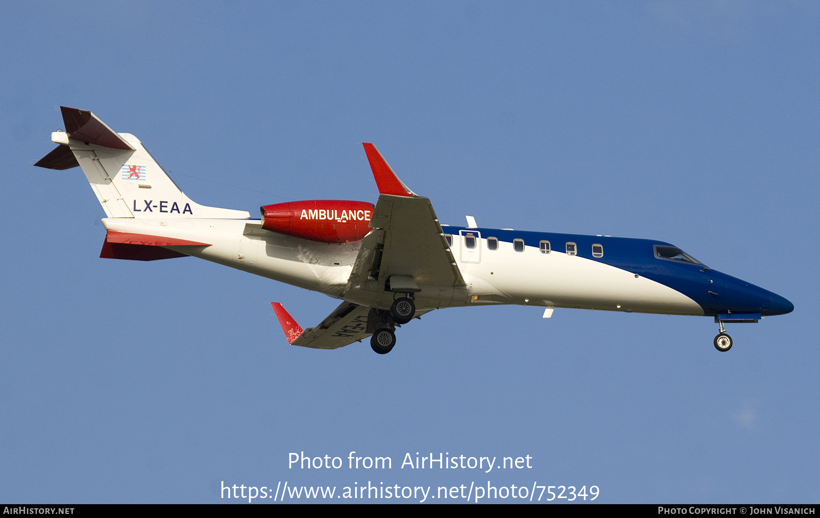 Aircraft Photo of LX-EAA | Learjet 45 | AirHistory.net #752349