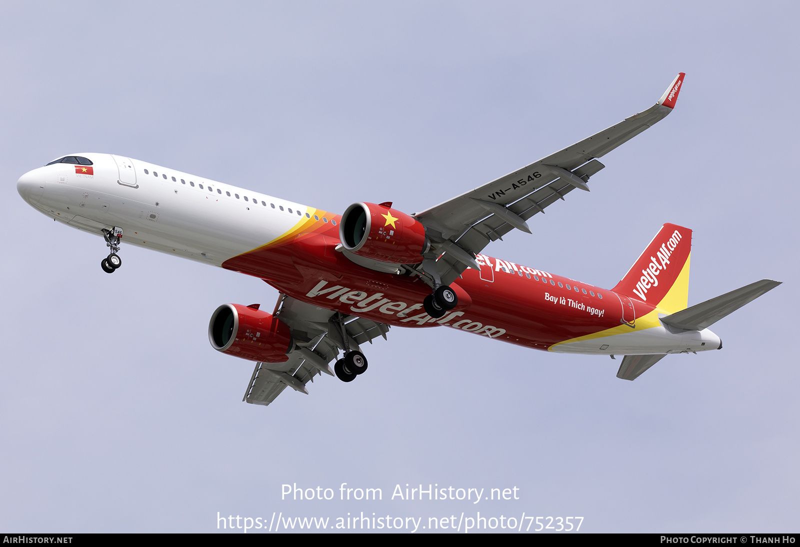 Aircraft Photo of VN-A546 | Airbus A321-271NX | VietJet Air | AirHistory.net #752357