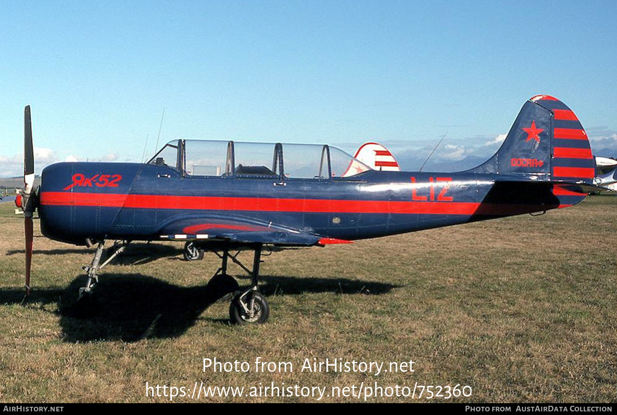 Aircraft Photo of ZK-LIZ | Yakovlev Yak-52 | Soviet Union - DOSAAF | AirHistory.net #752360