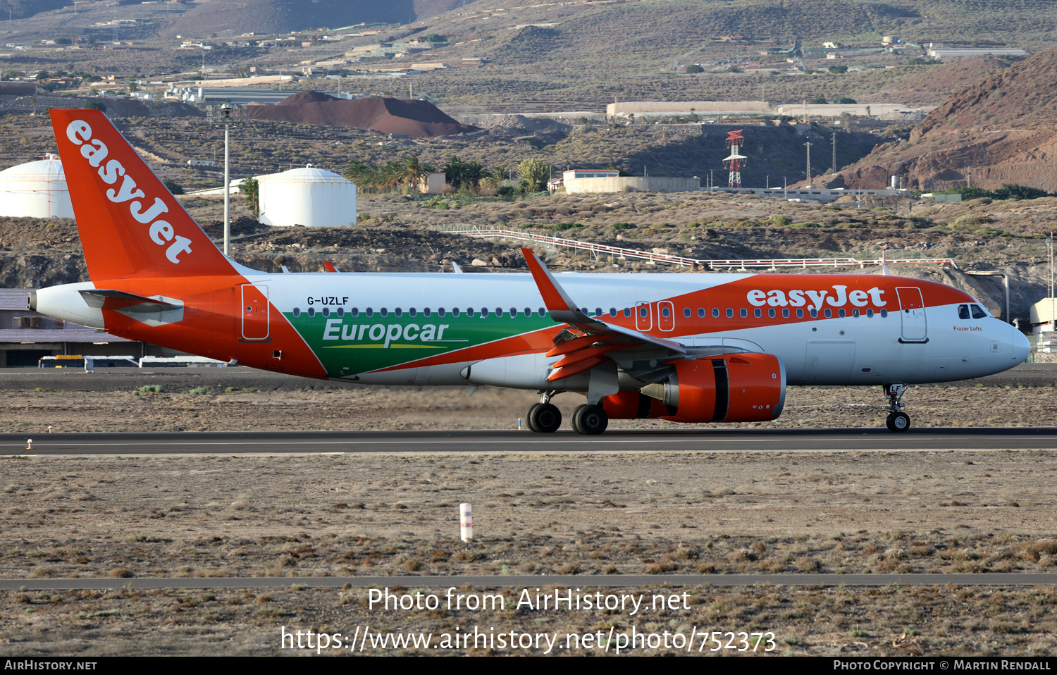 Aircraft Photo of G-UZLF | Airbus A320-251N | EasyJet | AirHistory.net #752373