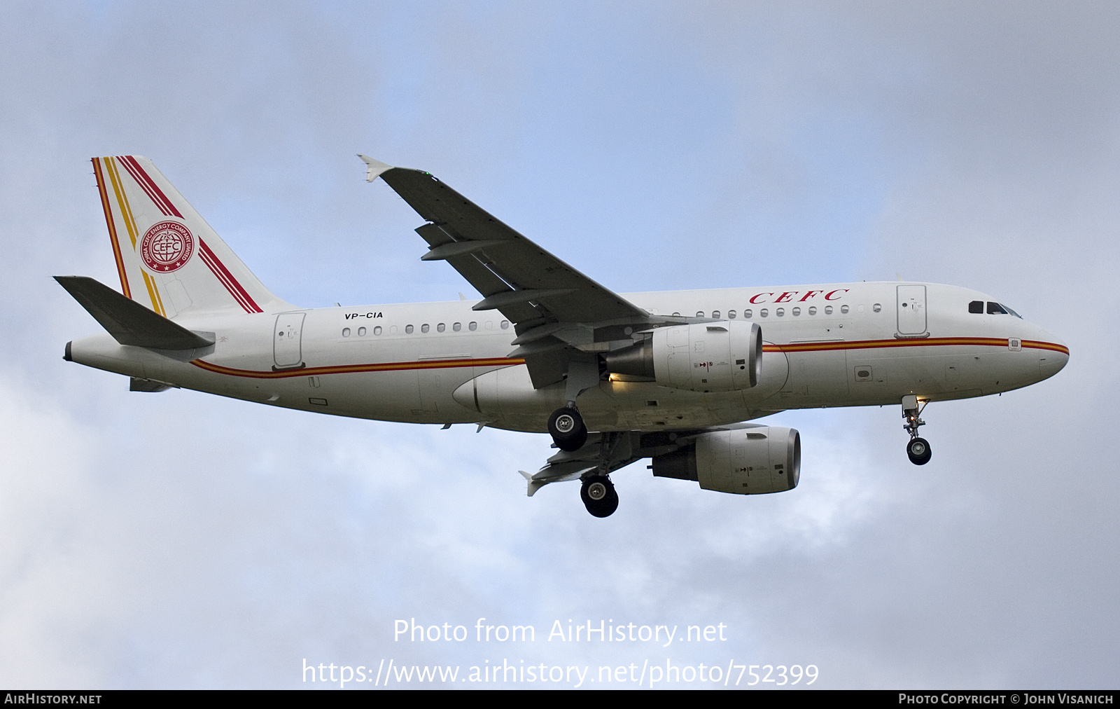 Aircraft Photo of VP-CIA | Airbus ACJ319 (A319-115/CJ) | China CEFC Energy Company | AirHistory.net #752399