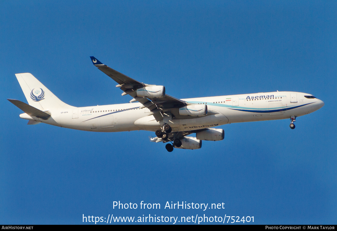 Aircraft Photo of EP-APA | Airbus A340-311 | Iran Aseman Airlines | AirHistory.net #752401