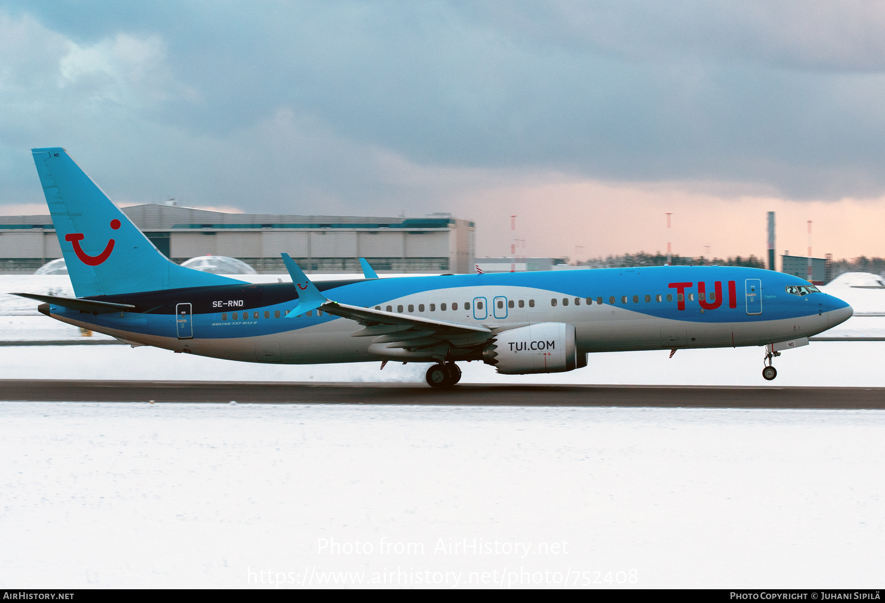 Aircraft Photo of SE-RND | Boeing 737-8 Max 8 | TUI | AirHistory.net #752408