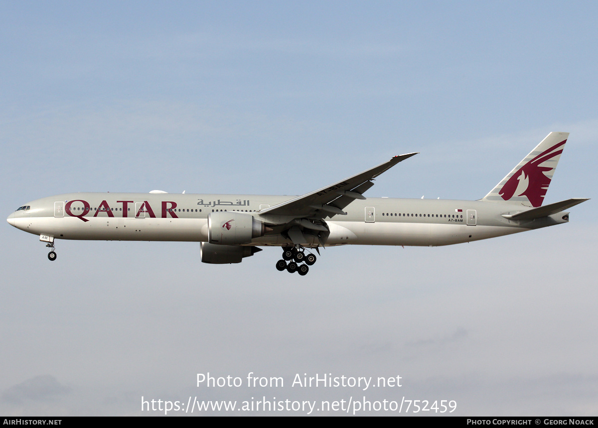 Aircraft Photo of A7-BAM | Boeing 777-3DZ/ER | Qatar Airways | AirHistory.net #752459