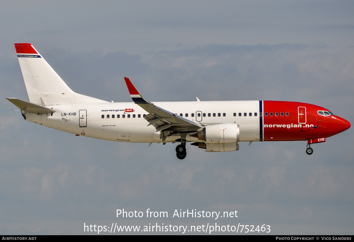 Aircraft Photo of LN-KHB | Boeing 737-31S | Norwegian | AirHistory.net #752463