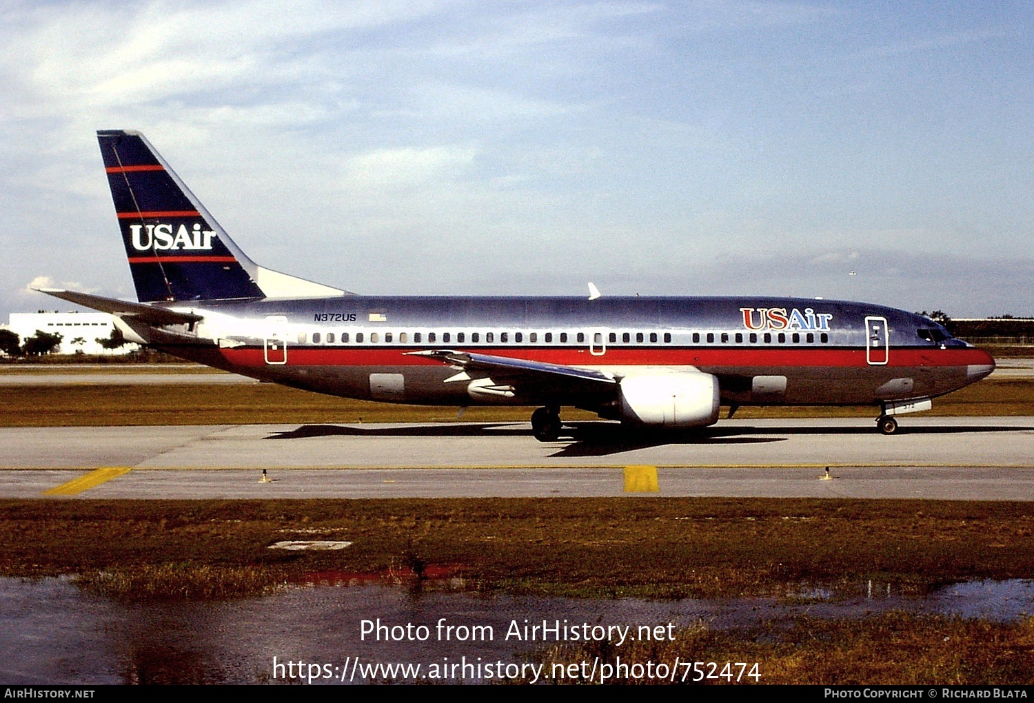 Aircraft Photo of N372US | Boeing 737-3B7 | USAir | AirHistory.net #752474