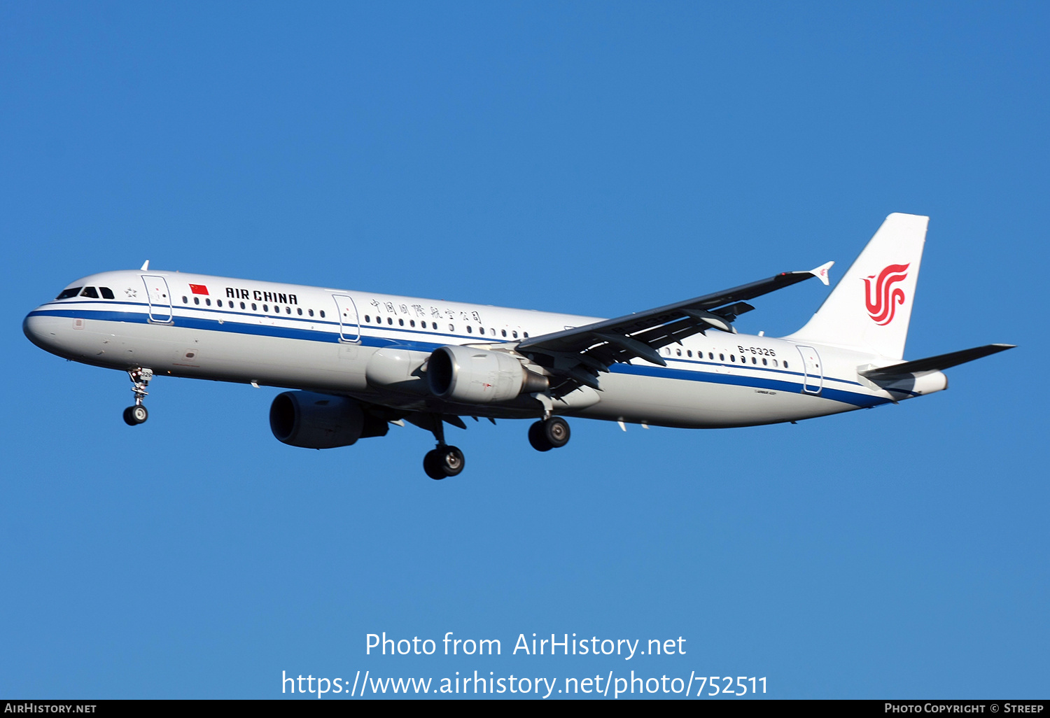 Aircraft Photo of B-6326 | Airbus A321-213 | Air China | AirHistory.net #752511