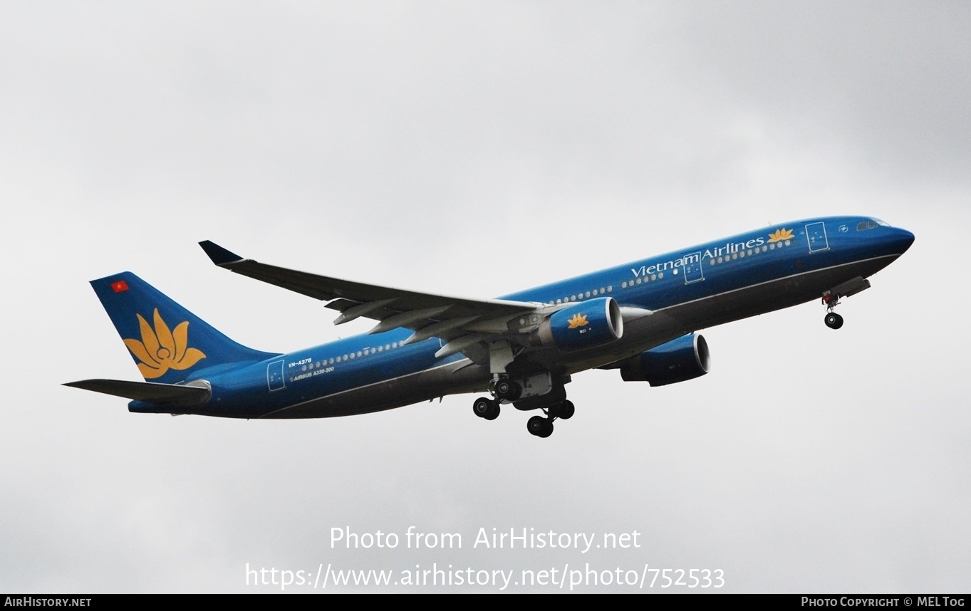 Aircraft Photo of VN-A378 | Airbus A330-223 | Vietnam Airlines | AirHistory.net #752533