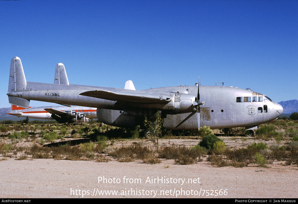 Aircraft Photo of N175ML | Fairchild C-119F Flying Boxcar | Marine Lumber Company | AirHistory.net #752566