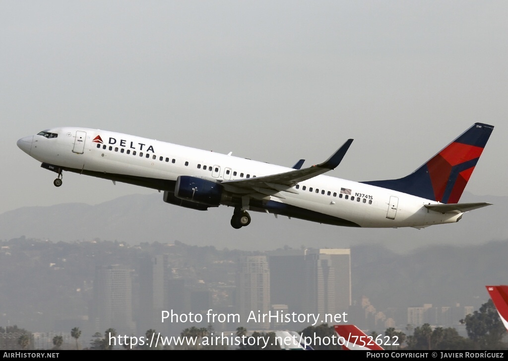 Aircraft Photo of N3741S | Boeing 737-832 | Delta Air Lines | AirHistory.net #752622