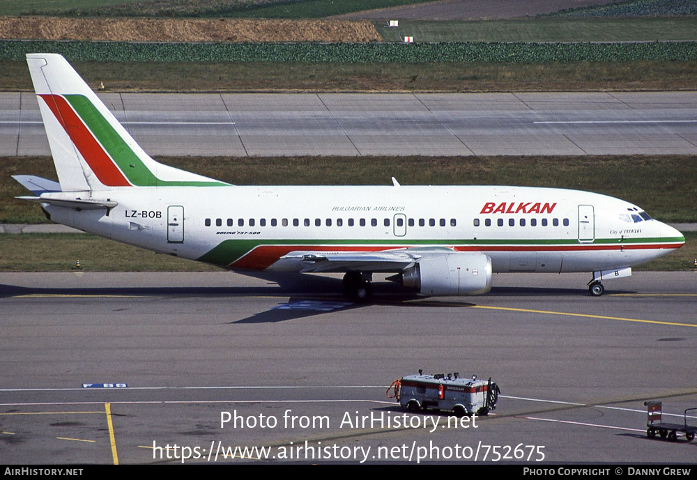 Aircraft Photo of LZ-BOB | Boeing 737-53A | Balkan - Bulgarian Airlines | AirHistory.net #752675