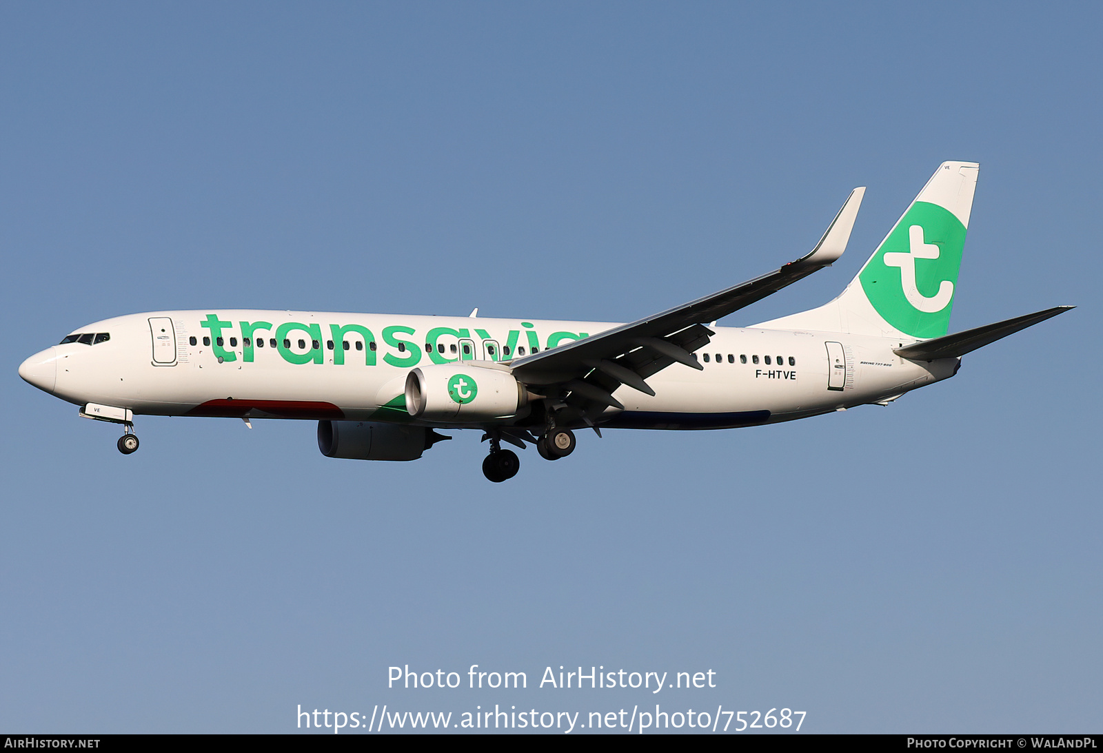 Aircraft Photo of F-HTVE | Boeing 737-800 | Transavia | AirHistory.net #752687