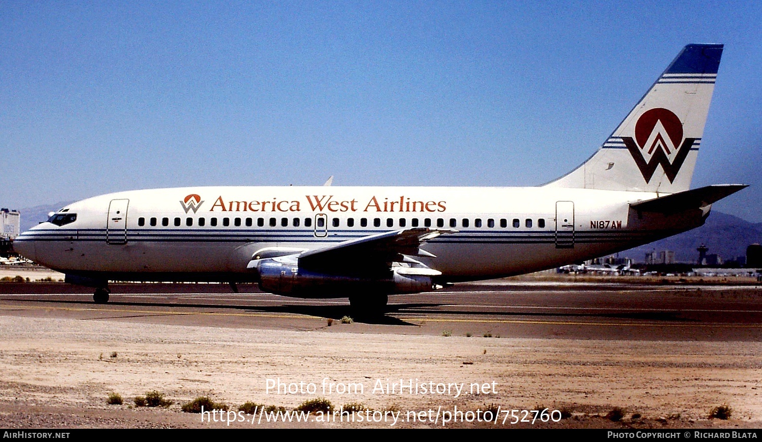 Aircraft Photo of N187AW | Boeing 737-277/Adv | America West Airlines | AirHistory.net #752760