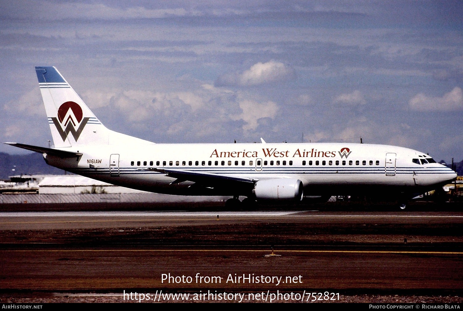 Aircraft Photo of N161AW | Boeing 737-3G7 | America West Airlines | AirHistory.net #752821