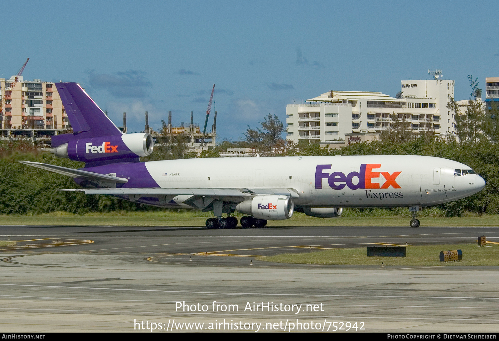 Aircraft Photo of N316FE | Boeing MD-10-30F | FedEx Express - Federal Express | AirHistory.net #752942