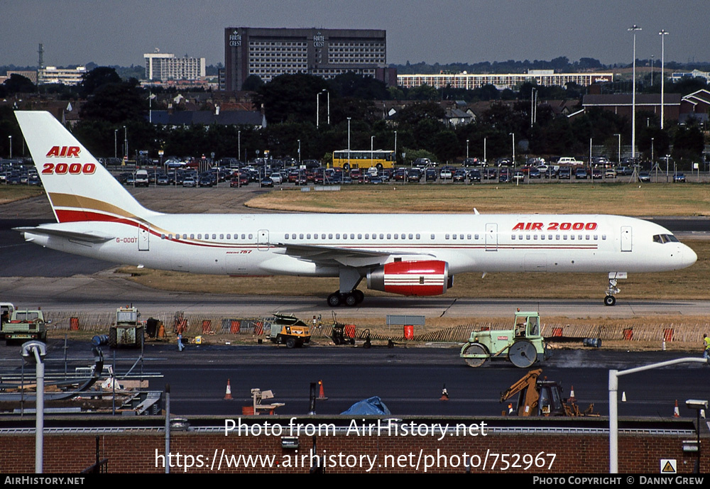 Aircraft Photo of G-OOOT | Boeing 757-236 | Air 2000 | AirHistory.net #752967