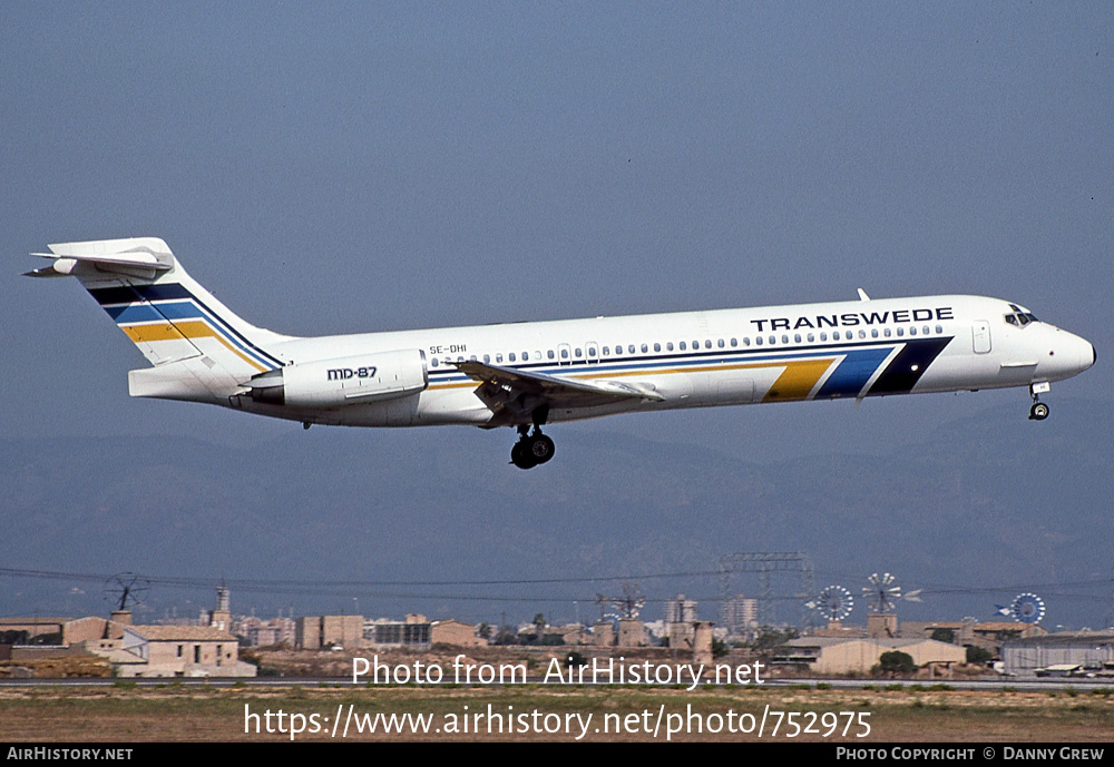 Aircraft Photo of SE-DHI | McDonnell Douglas MD-87 (DC-9-87) | Transwede Airways | AirHistory.net #752975