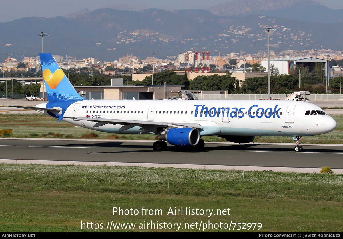 Aircraft Photo of G-TCDX | Airbus A321-211 | Thomas Cook Airlines | AirHistory.net #752979