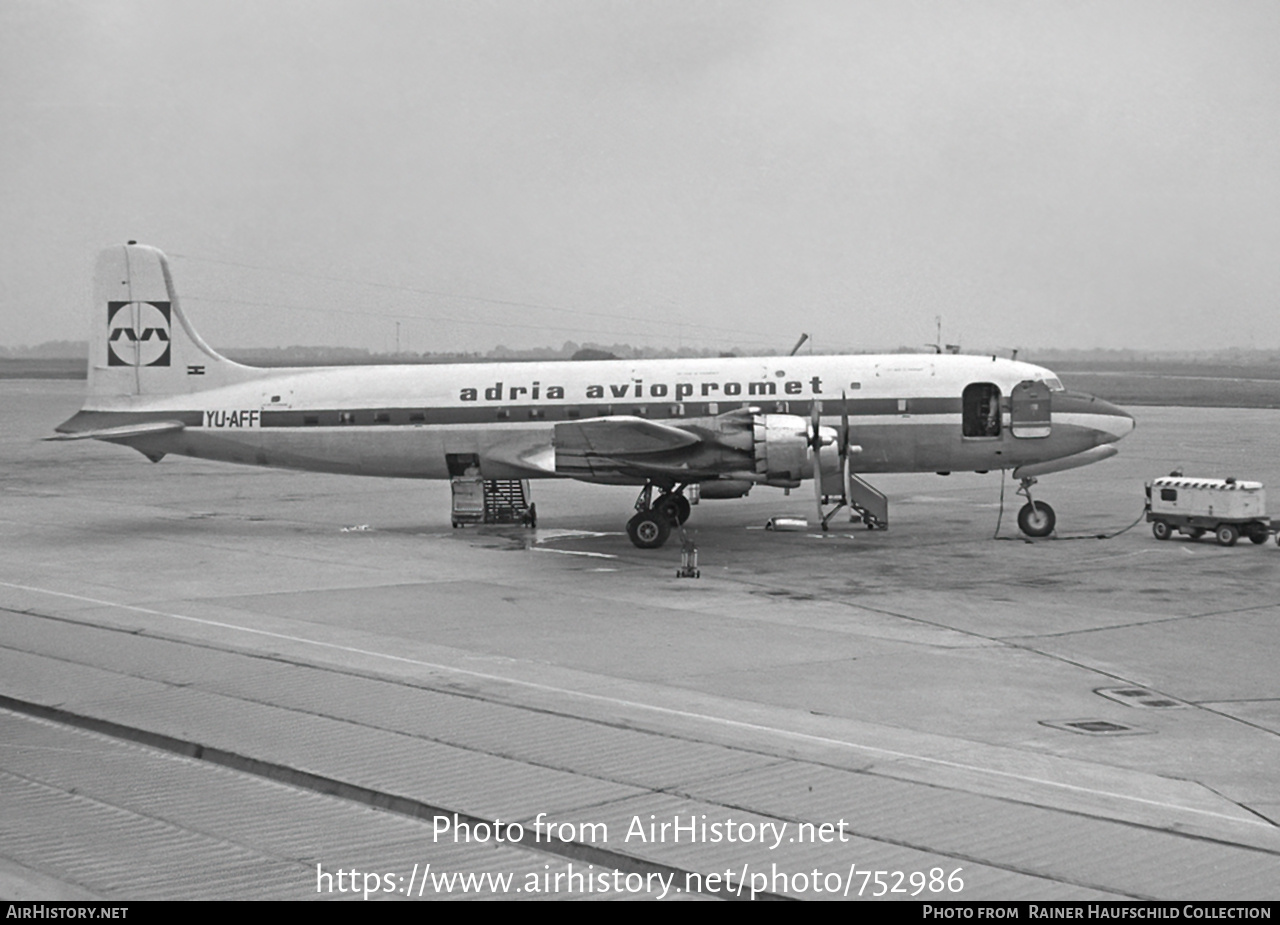 Aircraft Photo of YU-AFF | Douglas DC-6B | Adria Airways | AirHistory.net #752986