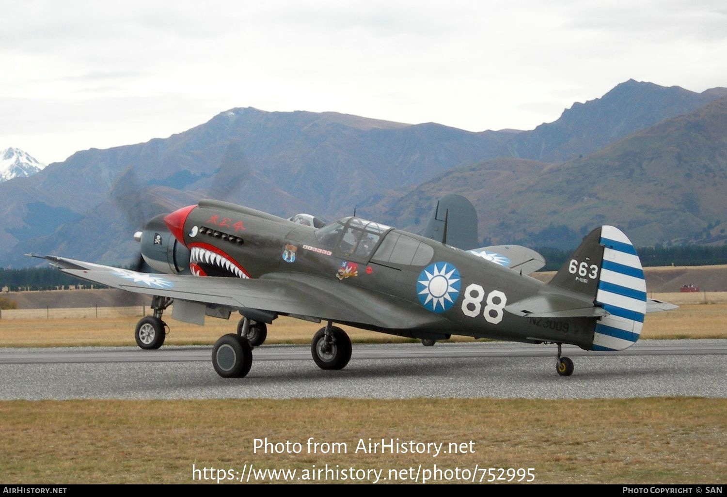 Aircraft Photo of ZK-RMH / NZ3009 | Curtiss Kittyhawk Mk1A | China - Air Force | AirHistory.net #752995