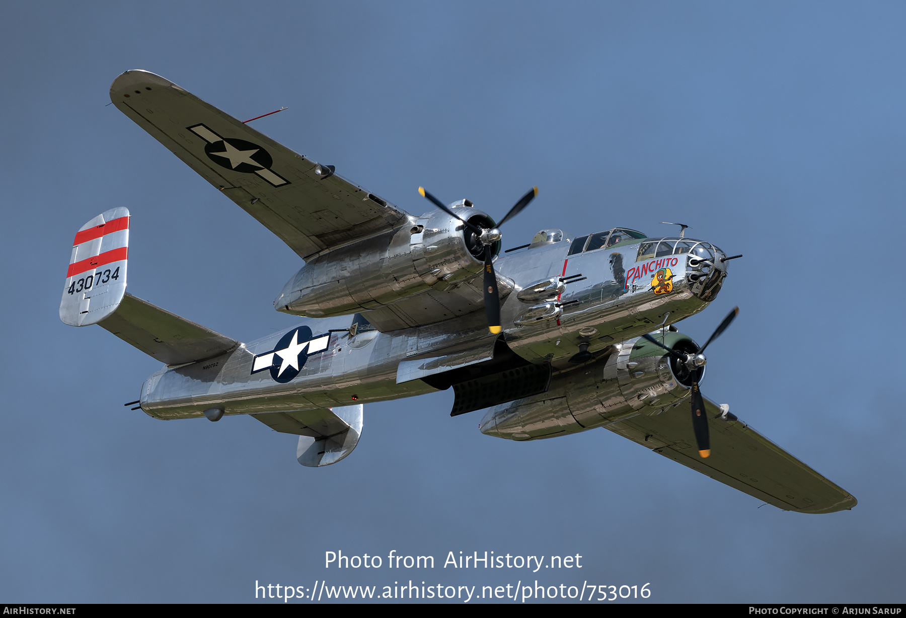 Aircraft Photo of N9079Z / 430734 | North American B-25J Mitchell | USA - Air Force | AirHistory.net #753016