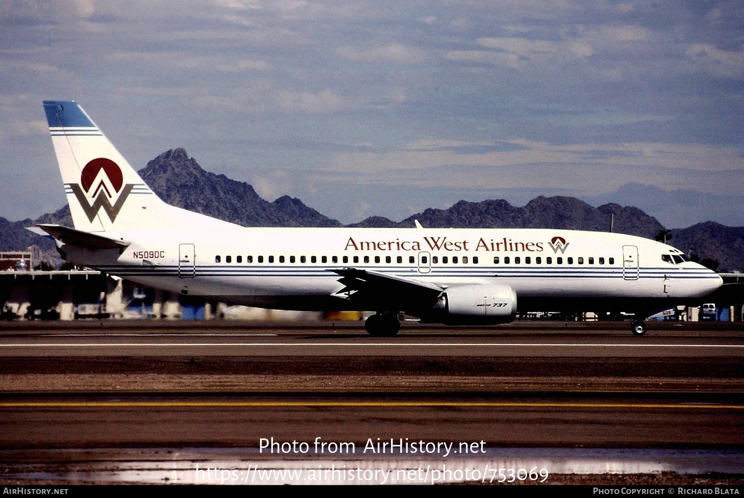 Aircraft Photo of N509DC | Boeing 737-33A | America West Airlines | AirHistory.net #753069