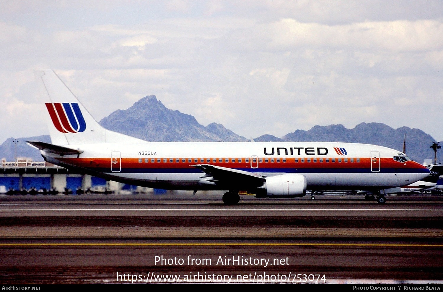 Aircraft Photo of N355UA | Boeing 737-322 | United Airlines | AirHistory.net #753074