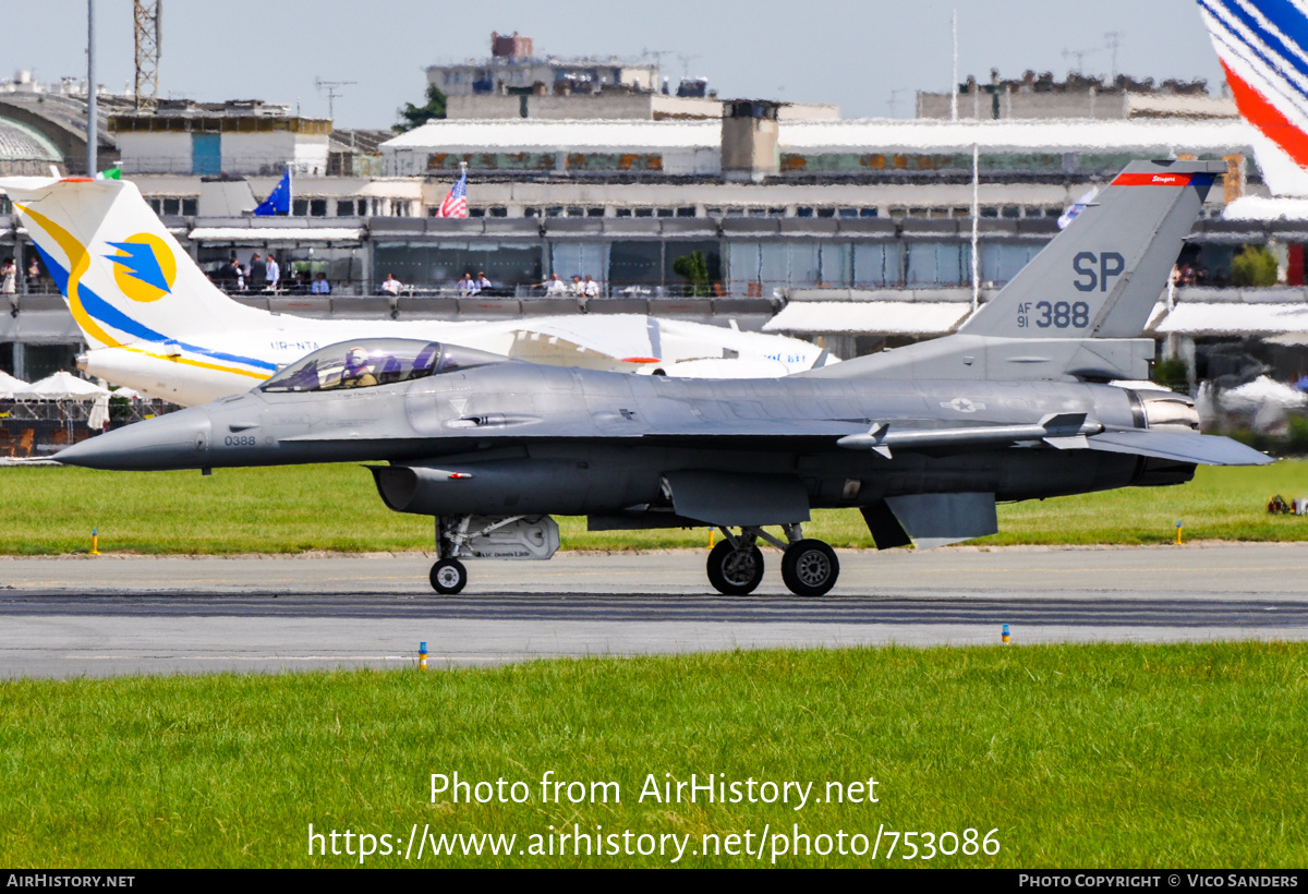 Aircraft Photo of 91-0388 / AF91-388 | General Dynamics F-16CM Fighting Falcon | USA - Air Force | AirHistory.net #753086