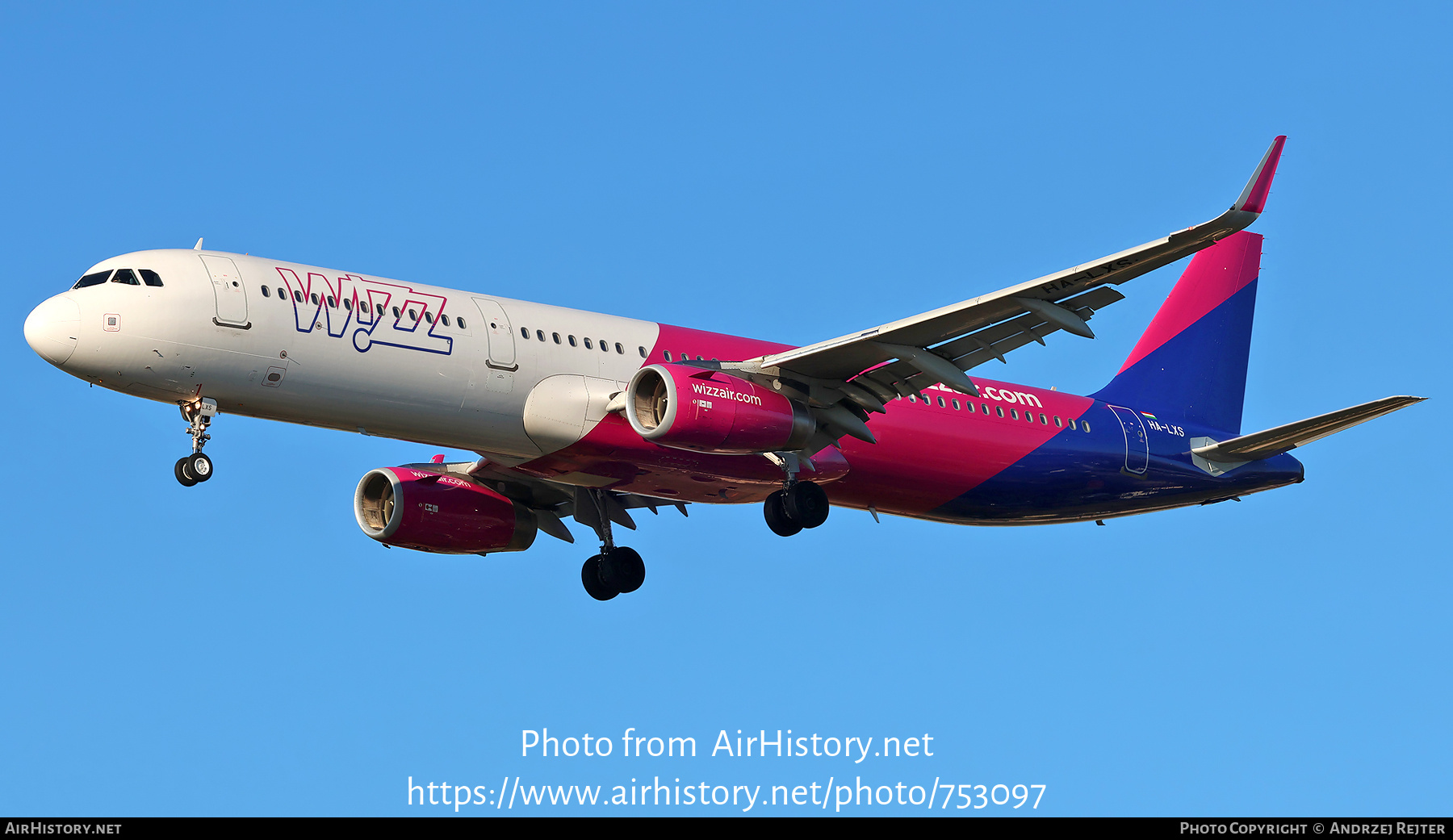 Aircraft Photo of HA-LXS | Airbus A321-231 | Wizz Air | AirHistory.net #753097